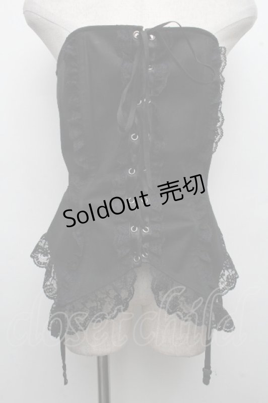 画像1: MIHO MATSUDA / レースアップビスチェ  黒 S-26-04-15-016-GO-TO-HR-ZS (1)