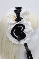 画像3: BABY,THE STARS SHINE BRIGHT / Lydiaレースヘッドドレス  白×黒 S-26-04-15-002-BA-AC-TE-ZS (3)