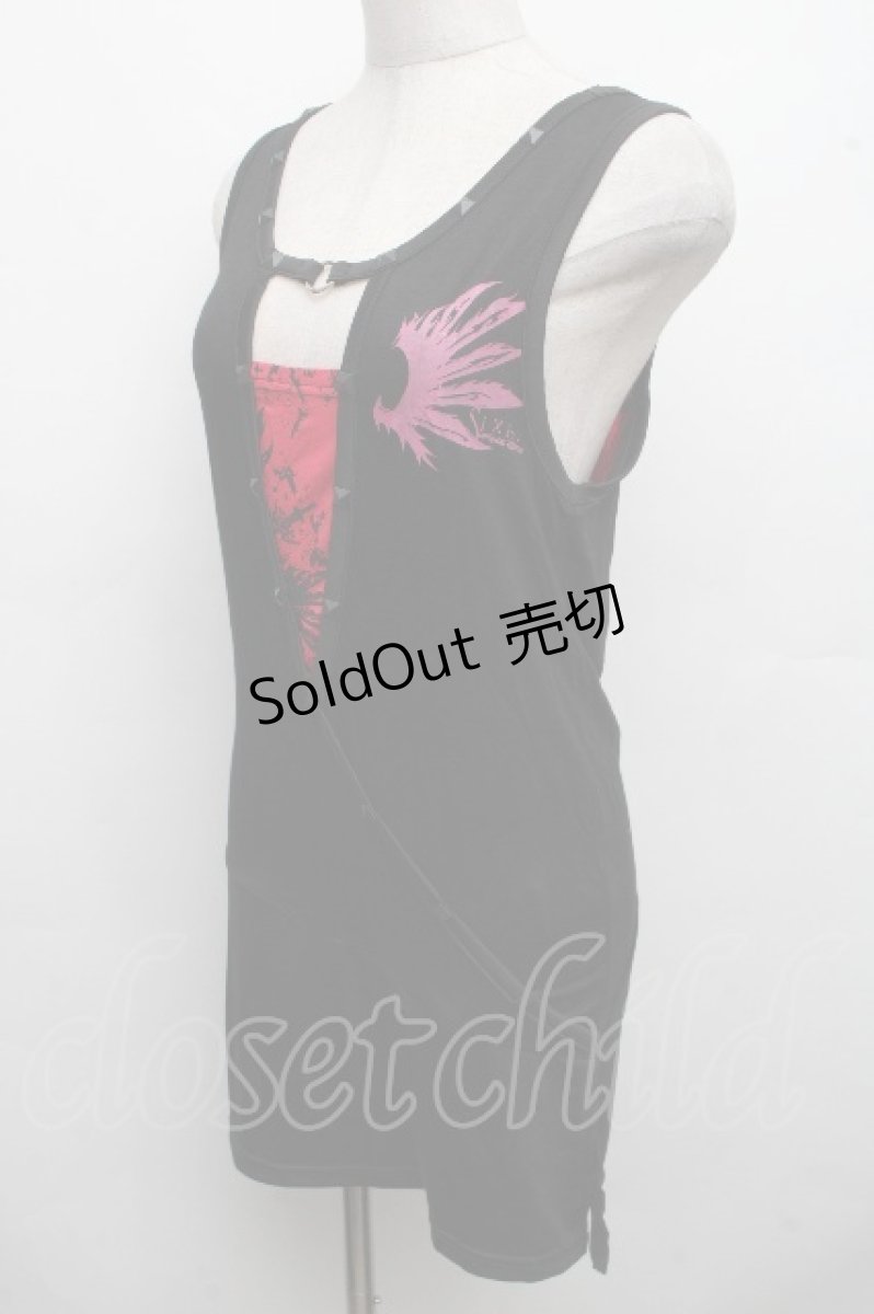 画像3: h.NAOTO / 切替スタッズタンクトップ  黒ｘ赤 S-26-04-15-020-0-TS-HR-ZS (3)