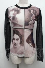 画像1: Jean Paul GAULTIER / プリントパワーネットトップス 40 黒 S-26-04-15-022-GO-TO-AS-ZI (1)