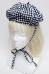 画像1: MILK / ギンガムハット  紺ｘ白 S-26-04-15-003-ML-AC-AS-ZS (1)