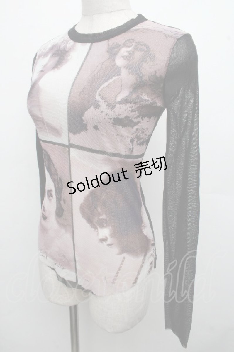画像3: Jean Paul GAULTIER / プリントパワーネットトップス 40 黒 S-26-04-15-022-GO-TO-AS-ZI (3)