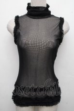 画像1: Jean Paul GAULTIER / パワーネットノースリーブトップス  黒 S-26-04-15-023-GO-TO-AS-ZS (1)
