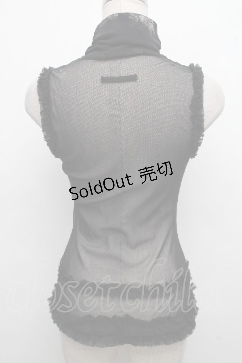 画像2: Jean Paul GAULTIER / パワーネットノースリーブトップス  黒 S-26-04-15-023-GO-TO-AS-ZS (2)