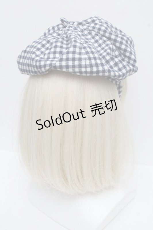 画像2: MILK / ギンガムハット  紺ｘ白 S-26-04-15-003-ML-AC-AS-ZS (2)