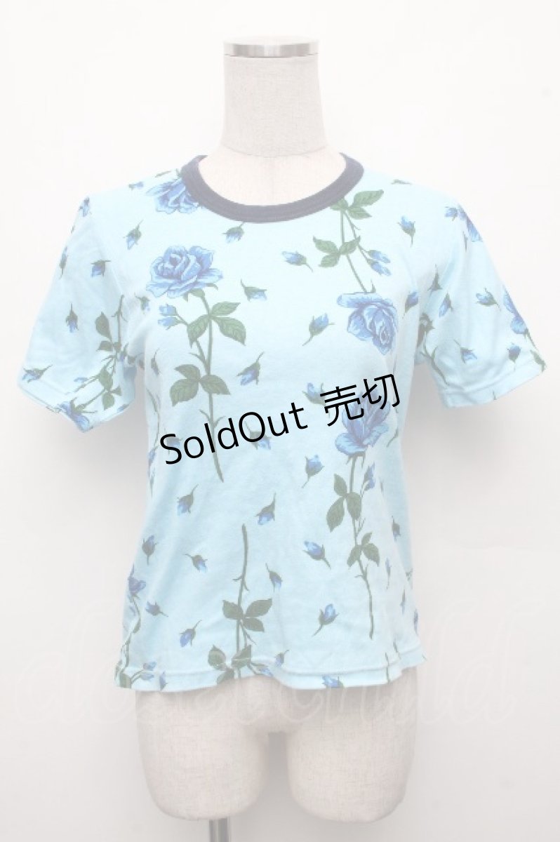 画像1: MILK / 総柄Tシャツ  ブルー S-26-04-15-029-ML-TO-AS-ZS (1)