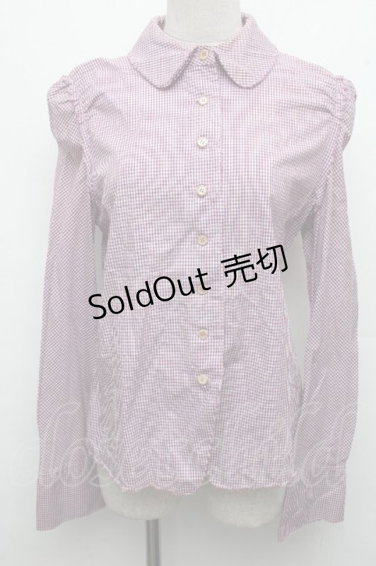 画像1: Jane Marple / ギンガムチェックのブラウス  紫 S-26-04-15-030-JM-BL-AS-ZS (1)