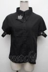 画像1: PEACE NOW / 王冠刺繍半袖シャツ  黒 S-26-04-15-032-PU-TS-HR-ZS (1)