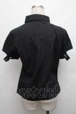 画像2: PEACE NOW / 王冠刺繍半袖シャツ  黒 S-26-04-15-032-PU-TS-HR-ZS (2)