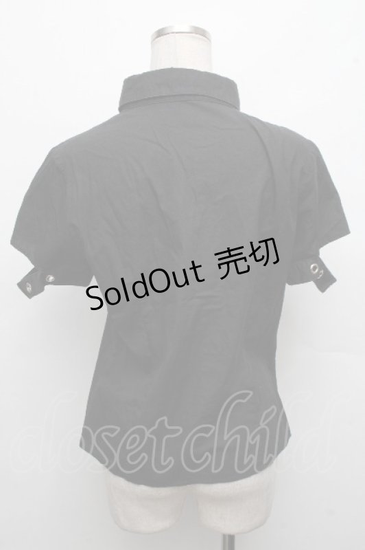 画像2: PEACE NOW / 王冠刺繍半袖シャツ  黒 S-26-04-15-032-PU-TS-HR-ZS (2)
