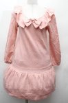 画像1: MILK / /ドット柄リボンチュニック  ピンクｘ白 S-26-04-16-047-ML-TO-HR-ZS (1)