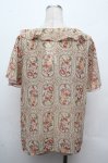画像2: axes femme / アンティーク柄ブラウス  ベージュ S-26-04-16-018-AX-BL-AS-ZS (2)