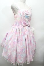 画像3: Angelic Pretty / Fluffy Puff Bunnyジャンパースカート  ピンク S-26-04-16-050-AP-OP-AS-ZS (3)