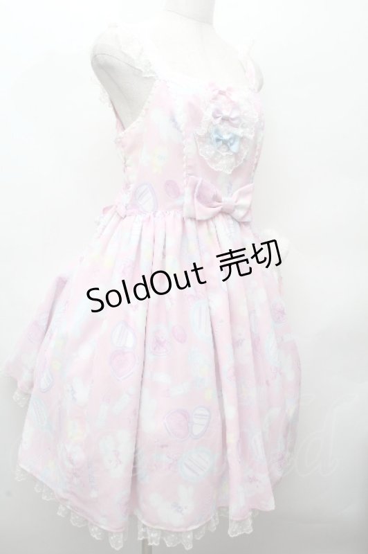 画像3: Angelic Pretty / Fluffy Puff Bunnyジャンパースカート  ピンク S-26-04-16-050-AP-OP-AS-ZS (3)