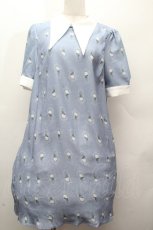画像1: axes femme / ローズセルクイユ柄サックワンピース  サックス S-26-04-16-051-AX-OP-HR-ZS (1)