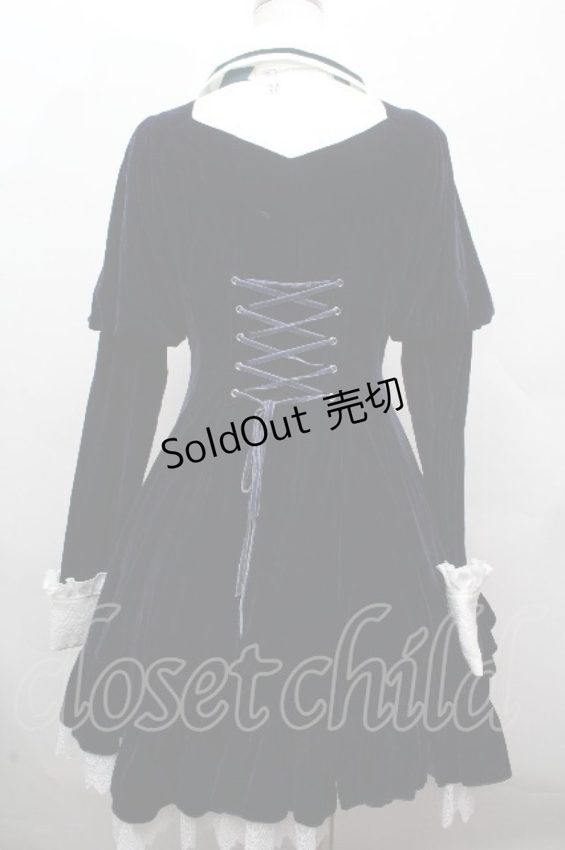 画像2: Hoshibako Works / 東方Project ×HoshibakoWorks 十六夜咲夜 リボンタイ付きワンピース S ネイビー S-26-04-16-053-LO-OP-TE-ZS (2)