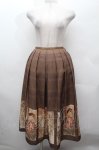 画像1: Innocent World / ミュシャタックフレアースカート  ブラウン S-26-04-16-064-IW-SK-AS-ZS (1)