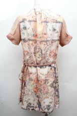 画像2: axes femme / 袖レースアンティークローズワンピース  オレンジ S-26-04-16-021-AX-OP-AS-ZS (2)