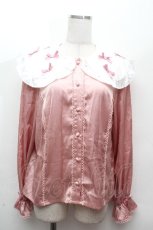 画像1: axes femme kawaii / プチリボン配色ブラウス  ピンク S-26-04-16-023-AX-BL-HR-ZS (1)