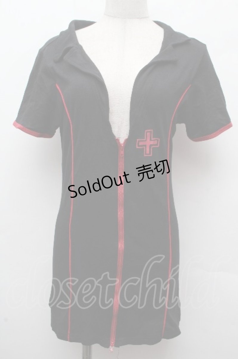 画像1: NieR Clothing / デビルプリントトップス  黒ｘ赤 S-26-04-16-034-PU-TO-HR-ZS (1)