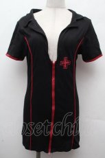 画像1: NieR Clothing / デビルプリントトップス  黒ｘ赤 S-26-04-16-034-PU-TO-HR-ZS (1)