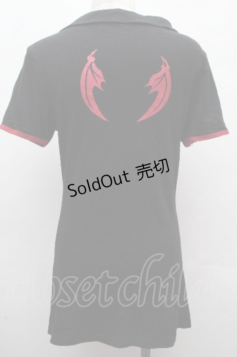画像2: NieR Clothing / デビルプリントトップス  黒ｘ赤 S-26-04-16-034-PU-TO-HR-ZS (2)