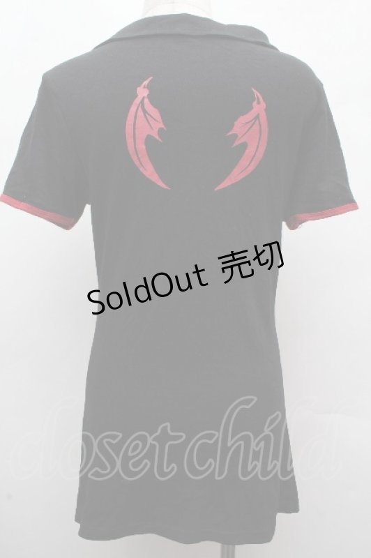 画像2: NieR Clothing / デビルプリントトップス  黒ｘ赤 S-26-04-16-034-PU-TO-HR-ZS (2)