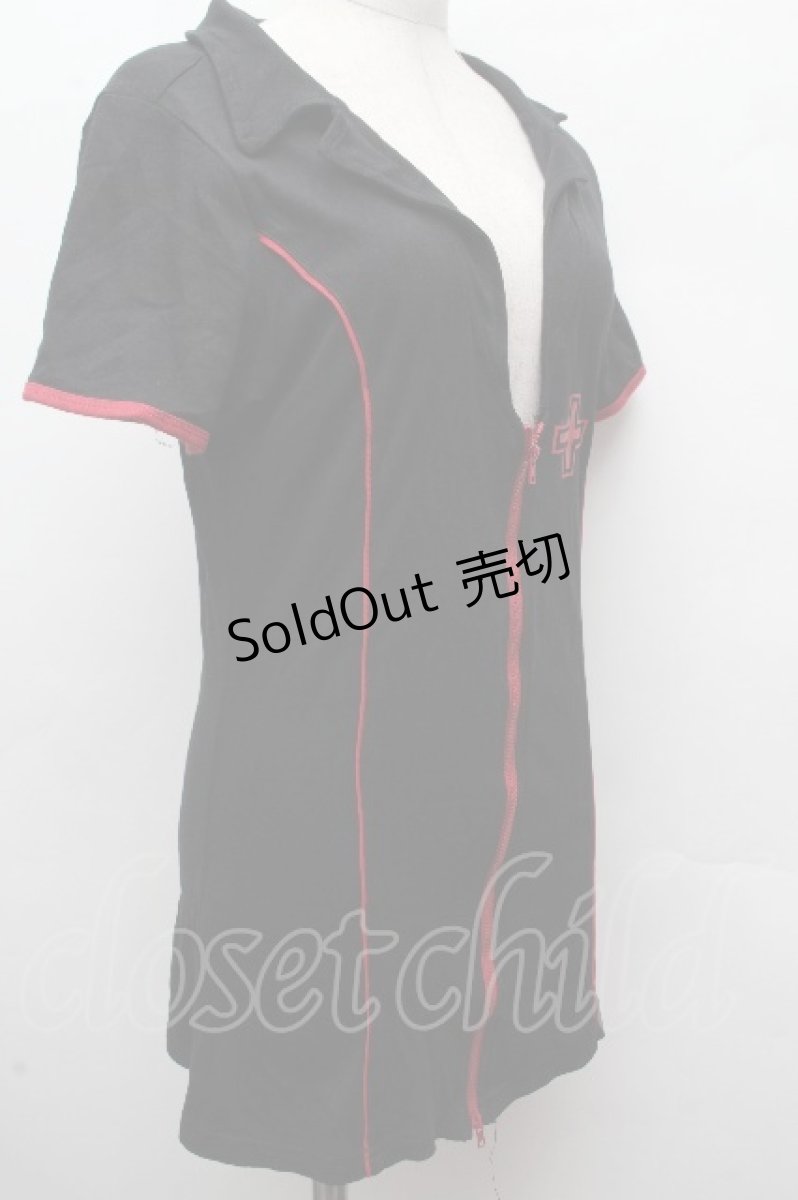 画像3: NieR Clothing / デビルプリントトップス  黒ｘ赤 S-26-04-16-034-PU-TO-HR-ZS (3)