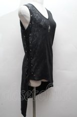 画像3: Sixh / サイドレースアップラメタンクトップ  黒 S-26-04-16-039-HN-TS-HR-ZS (3)