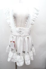 画像1: Hoshibako Works / 東方Project x HoshibakoWorks 十六夜咲夜 時計盤刺繍入りフリルエプロン  白 S-26-04-16-041-LO-TO-TE-ZS (1)