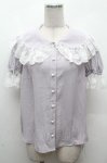 画像1: Ank Rouge / レースフリルブラウス  グレー S-26-04-17-049-CA-BL-AS-ZS (1)