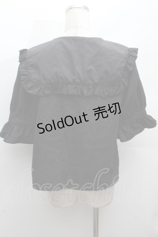 画像3: LOLITA / パフ袖ビッグ襟ブラウス  黒 S-26-04-17-051-LO-BL-HR-ZS (3)