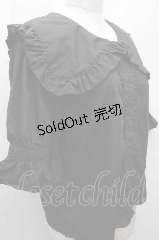 画像4: LOLITA / パフ袖ビッグ襟ブラウス  黒 S-26-04-17-051-LO-BL-HR-ZS (4)