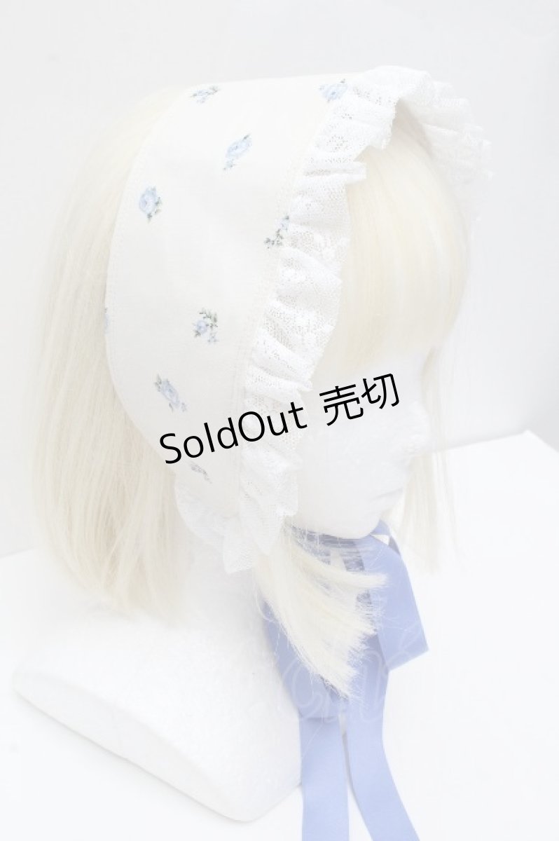画像1: Victorian maiden / Tiny ROSE ハーフボンネット  オフホワイト S-26-04-17-009-CL-AC-AS-ZS (1)