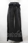 画像1: AVENCHUMU / Lacy garter wide denimパンツ  グレー S-26-04-17-064-LO-PA-AS-ZS (1)