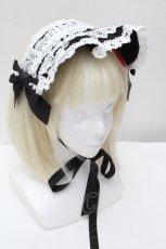 画像1: BABY,THE STARS SHINE BRIGHT / Creamy Ribbonヘッドドレス  黒ｘ白 S-26-04-17-011-BA-AC-AS-ZS (1)