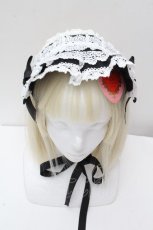 画像2: BABY,THE STARS SHINE BRIGHT / Creamy Ribbonヘッドドレス  黒ｘ白 S-26-04-17-011-BA-AC-AS-ZS (2)