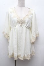 画像1: LOLITA / 花柄シフォン切替トップス  オフ S-26-04-17-025-LO-TO-HR-ZS (1)