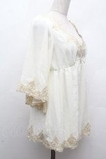 画像2: LOLITA / 花柄シフォン切替トップス  オフ S-26-04-17-025-LO-TO-HR-ZS (2)