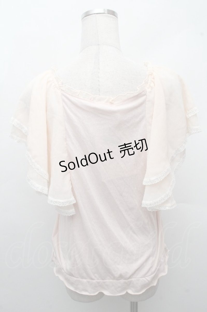画像2: axes femme / シフォン袖トップス  ピンク S-26-04-18-1030-AX-TO-HR-ZS (2)