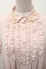 画像3: axes femme POETIQUE / フロントデザインロングブラウス  ピンク S-26-04-18-1031-AX-BL-HR-ZS (3)