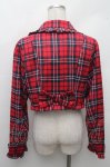画像2: axes femme kawaii / タータンチェックジャケット  赤 S-26-04-18-1033-AX-JA-HR-ZS (2)