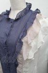 画像3: axes femme / 配色フリルノースリブラウス  オフｘネイビー S-26-04-18-1034-AX-BL-HR-ZS (3)