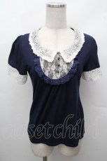 画像1: axes femme / バラ襟インナーPO  ネイビー S-26-04-18-1035-AX-TO-HR-ZS (1)