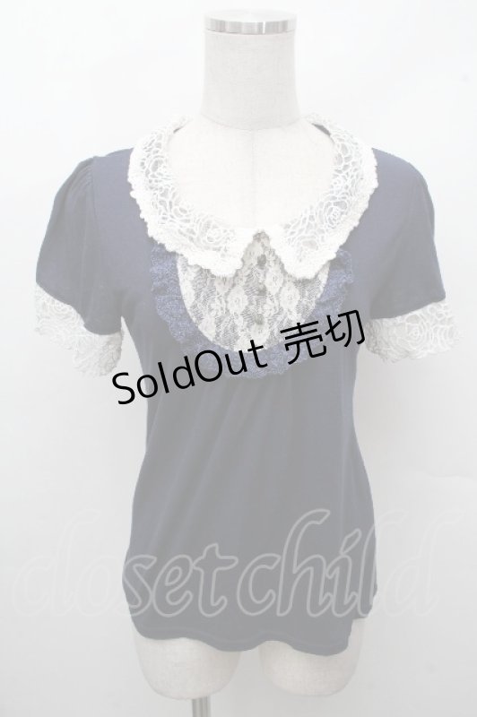 画像1: axes femme / バラ襟インナーPO  ネイビー S-26-04-18-1035-AX-TO-HR-ZS (1)