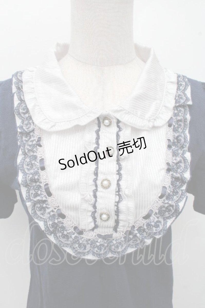 画像3: axes femme / レースブロッキングプルオーバー  紺 S-26-04-18-1036-AX-TO-HR-ZS (3)