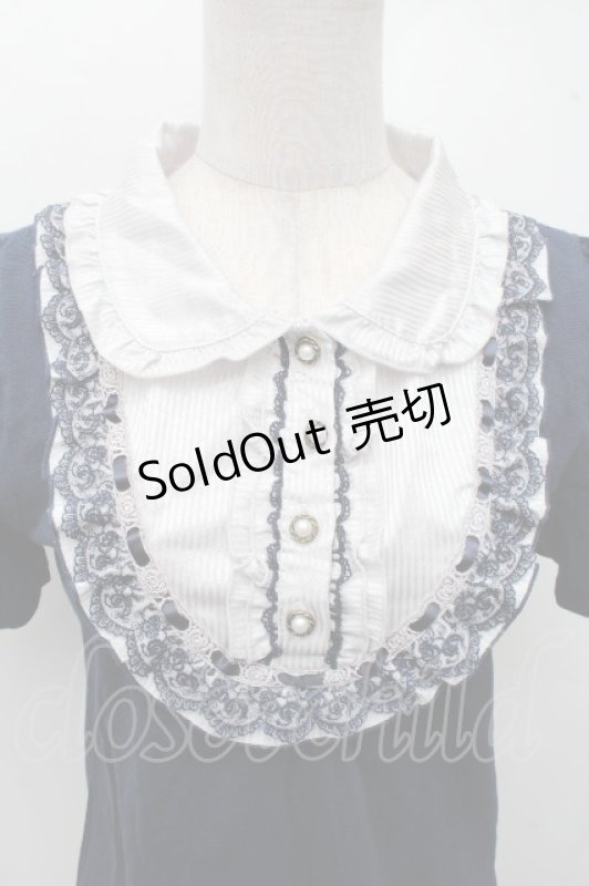 画像3: axes femme / レースブロッキングプルオーバー  紺 S-26-04-18-1036-AX-TO-HR-ZS (3)