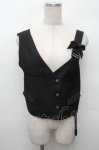 画像1: Princess Chronicles / フェイクポケットアシンメトリーベスト  黒 S-26-04-18-1038-PU-TO-TE-ZS (1)