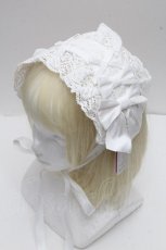 画像1: Chalmiere / トーションレースヘッドドレス  白 S-26-04-18-1005-0-AC-HR-ZS (1)