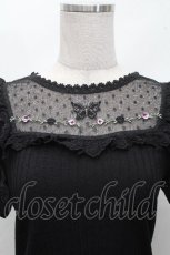 画像3: axes femme POETIQUE / 蝶ステッチ切替トップス  黒 S-26-04-18-1040-AX-TO-HR-ZS (3)